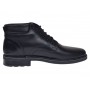 Ghete barbati casual negre din piele naturala imblanite GB101N